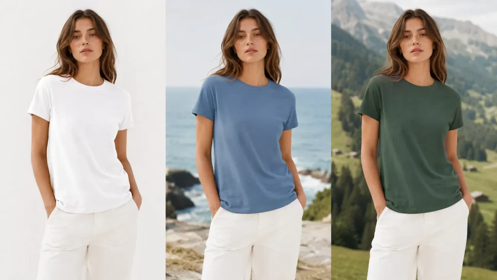 Fashion Ecommerce Photos with colors changed by AI